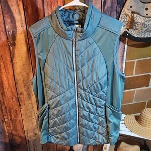 Maurices Women's Quilted Vest - Teal Plus Size XXL